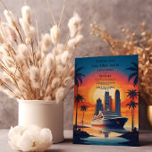 Ga met ons mee op het zee cruise bruiloft kaart