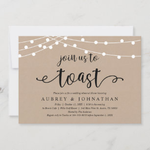 Ga met ons mee op toast, Rustic Kraft repetitie di Kaart