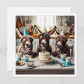 Ga met ons mee voor een lach, lachende ezel uitnod kaart (Voorkant / Achterkant)