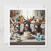 Ga met ons mee voor een lach, lachende ezel uitnod kaart (Voorkant)