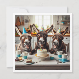 Ga met ons mee voor een lach, lachende ezel uitnod kaart