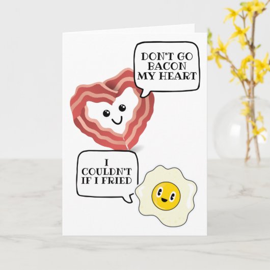 Ga mijn hart niet breken als ik frituurde kaart (Gele Bloem)