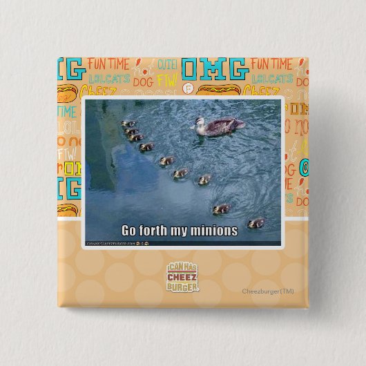 Ga mijn miniatuurtjes verder vierkante button 5,1 cm (Voorkant)