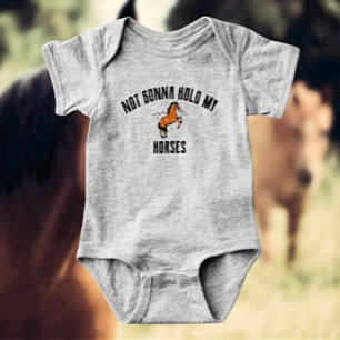 Ga mijn paarden niet inhouden Grappige baby body Romper