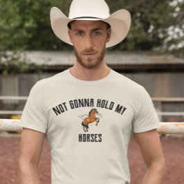 Ga mijn paarden niet inhouden | Sarcastisch paard Tri-Blend Shirt