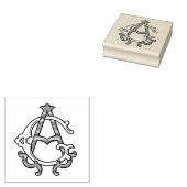 GA Monogram AG Monogram Rubberinktzegel Rubberstempel (Gestempeld)