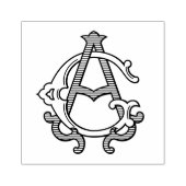 GA Monogram AG Monogram Rubberinktzegel Rubberstempel (Afrduk)