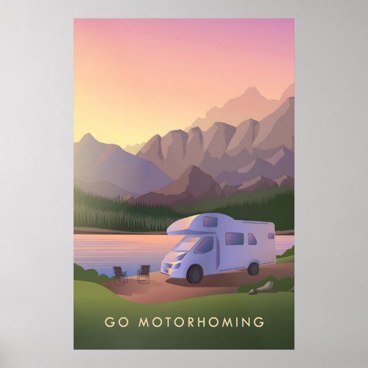 Ga Motorhoming Reisposter Poster (Voorkant)