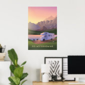 Ga Motorhoming Reisposter Poster (Thuiskantoor)