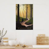 Ga Mountainbiken Reisposter Poster (Keuken)