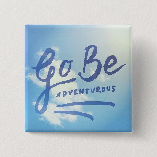 Ga naar Adventurous Sky Vierkante Button 5,1 Cm (Voorkant)