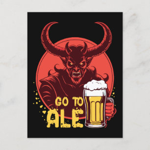 Ga naar Ale - Satan Drink bier Briefkaart