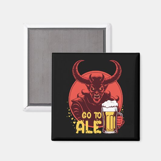 Ga naar Ale - Satan Drink bier Magneet (Voorkant / Achterkant)