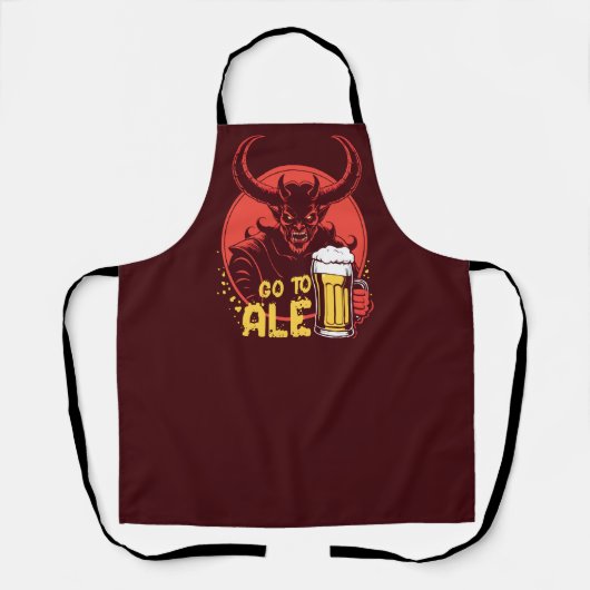 Ga naar Ale - Satan drinkt bier Schort (Voorkant)