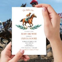 Ga naar Baby Go, Greenery Horse Race Baby shower