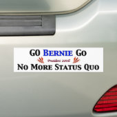 Ga naar BERNIE Go (White Bkgrd) Bumpersticker (Op auto)