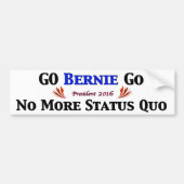 Ga naar BERNIE Go (White Bkgrd) Bumpersticker (Voorkant)