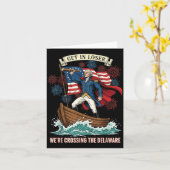 Ga naar binnen en steek de Delaware over Grappige Kaart (Gele Bloem)