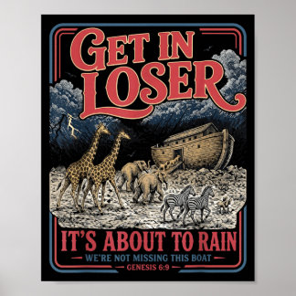 Ga naar binnen, het gaat regenen, we gaan niet dez poster