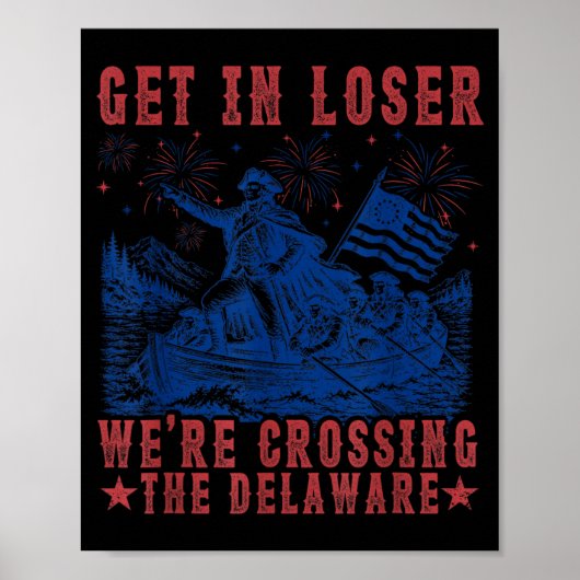 Ga naar binnen het oversteken van de Delaware 4 ju Poster (Voorkant)