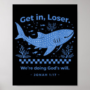 Ga naar binnen, we doen Gods wil christelijke bijb Poster