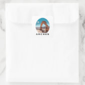 GA NAAR BOGEN VIERKANTE STICKER (Tas)