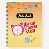 Ga naar boven en stop nooit met Motivatie prijsopg Notitieboek (Voorkant)