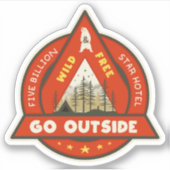 Ga naar buiten Aangepaste gesneden Vinyl Sticker (Voorkant)