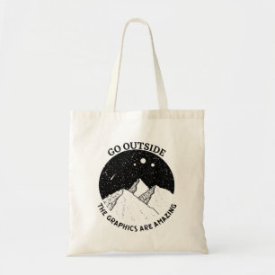 ga naar buiten de graphics zijn geweldig vintage n tote bag