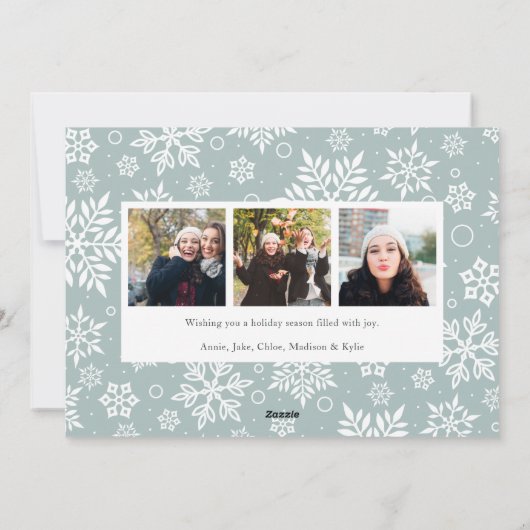 Ga naar buiten en Sleigh | Volledige foto vakantie Feestdagenkaart (Achterkant)