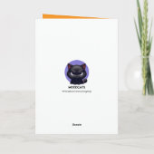 Ga naar buiten Funny Introvert Zwarte Kat Kaart (Achterkant)