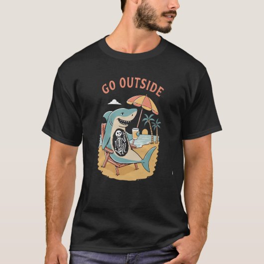 Ga naar buiten Haai T-shirt (Voorkant)