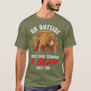 Ga naar buiten het ergste Hoesje Een Beer doodt je T-shirt
