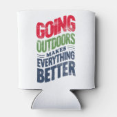 Ga naar buiten, het maakt alles beter blikjeskoeler (Achterkant)