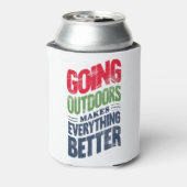 Ga naar buiten, het maakt alles beter blikjeskoeler (Blikje Achterkant)