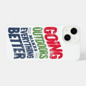 Ga naar buiten, het maakt alles beter iPhone hoesje (Achterkant horizontaal)