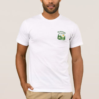 Ga naar buiten Retro Camping Natuur Kunstprint T-shirt