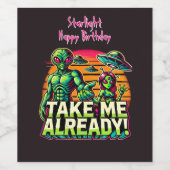 Ga naar Cosmic Adventures! Wijn Etiket (Enkel label)