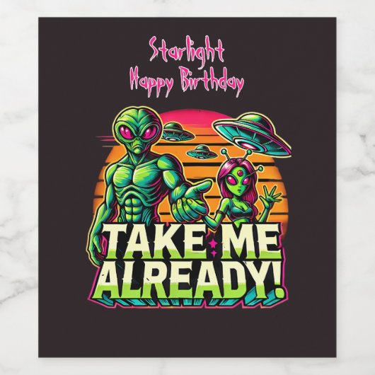 Ga naar Cosmic Adventures! Wijn Etiket (Enkel label)