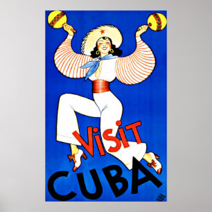 Ga naar Cuba Caribbean Vintage Travel Poster