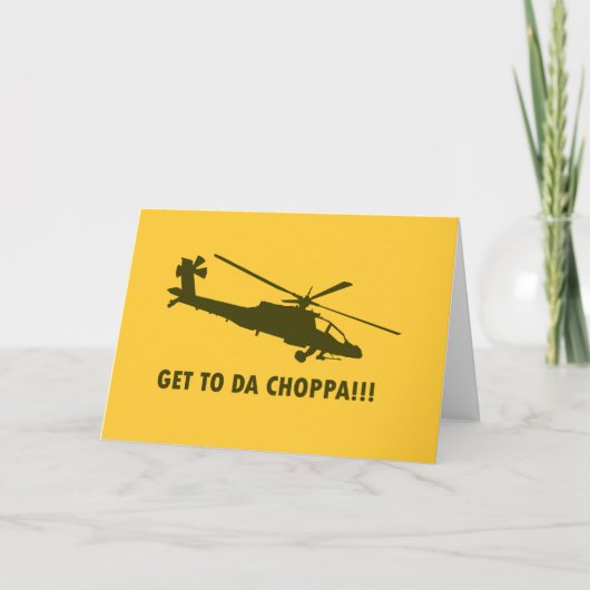 Ga naar Da Choppa!! Feestdagen Kaart (Voorkant)