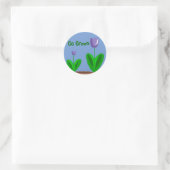 Ga naar de bloementuin ronde sticker (Tas)