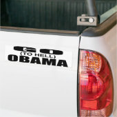 Ga (naar de hel) Obama Bumpersticker (Op Truck)