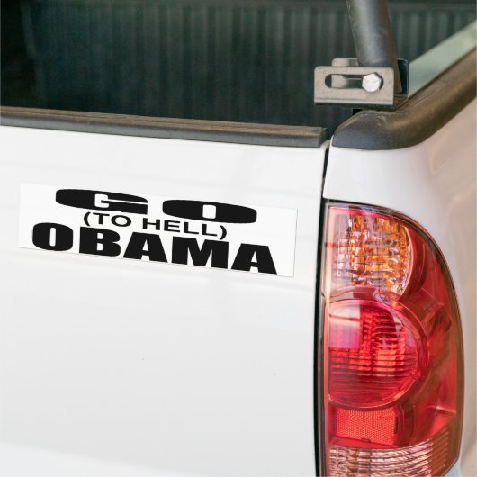 Ga (naar de hel) Obama Bumpersticker (Op Truck)
