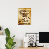 Ga naar de helikopter - Leonardo da Vinci Helikopt Poster (Thuiskantoor)