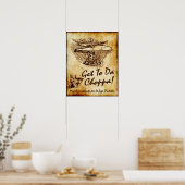 Ga naar de helikopter - Leonardo da Vinci Helikopt Poster (Keuken)
