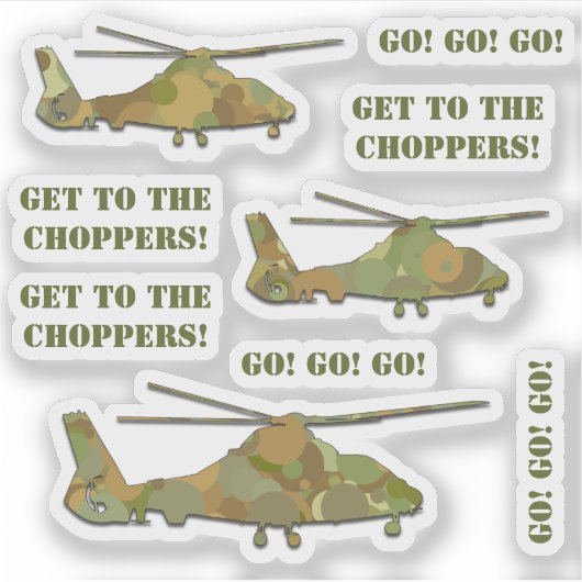 Ga naar de helikopters woestijn camouflage sticker (Voorkant)