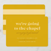 Ga naar de kapel Save the Date (Mosterd) (Voorkant / Achterkant)