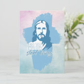 Ga naar de kerk..! Jezus Christus. Christelijke pr Feestdagenkaart (Staand voorkant)