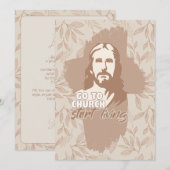 Ga naar de kerk..! Jezus Christus. Christelijke pr Kaart (Voorkant / Achterkant)